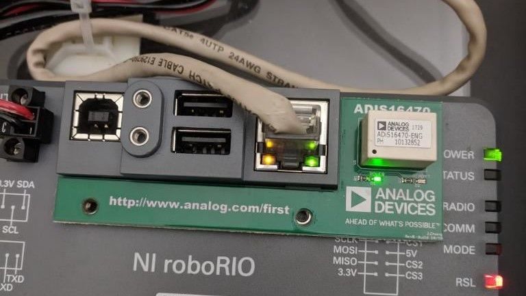 This is the ADIS16470 :term:`IMU` plugged in to the SPI port.